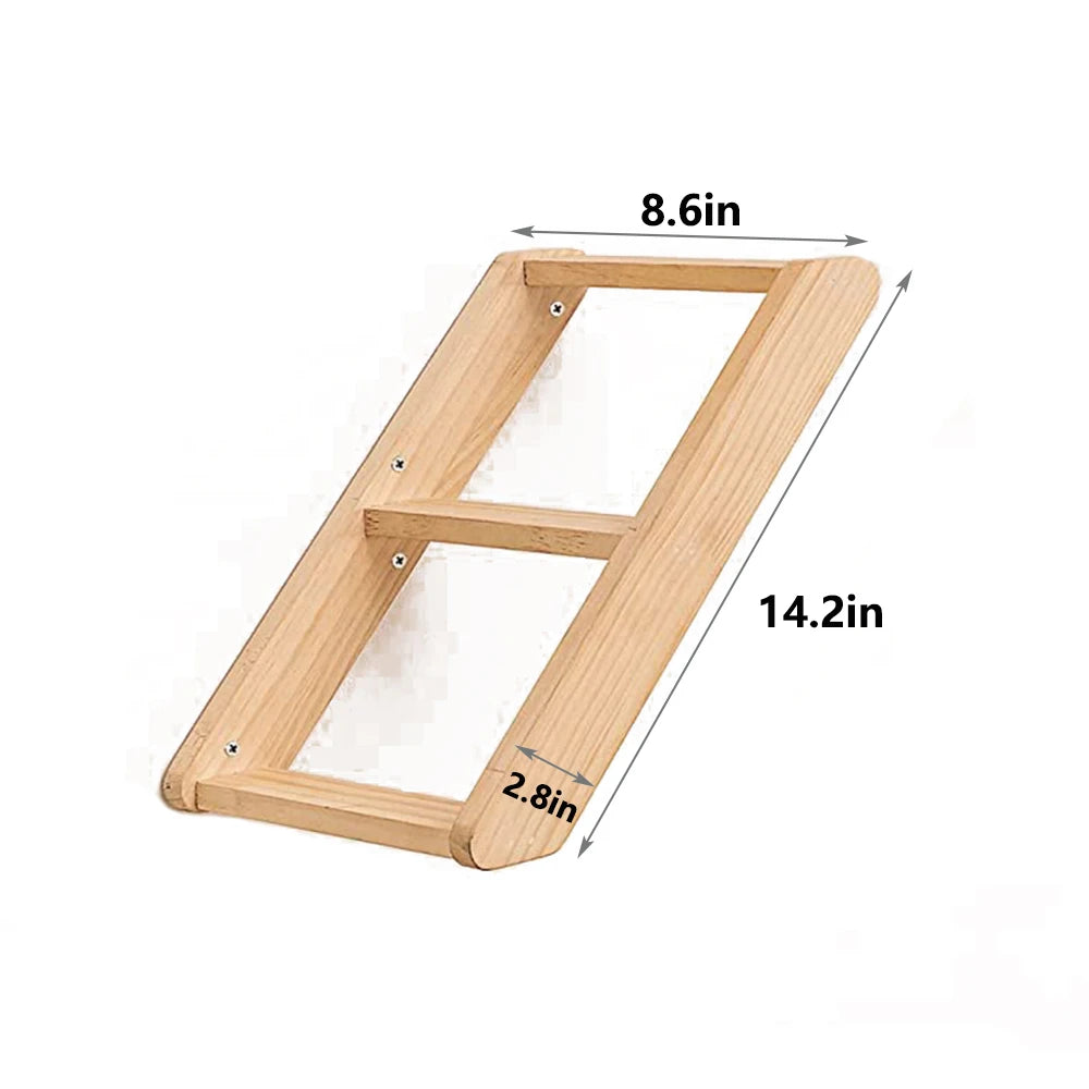 PETRAVELCN Cat Moon Shaped Wall Shelf Hammock Climbing Steps