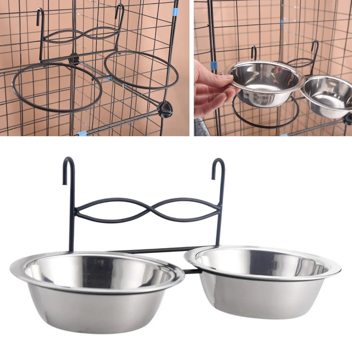 Kesoto Stainless Steel Dog Feeding Station Anti Slip Bowl