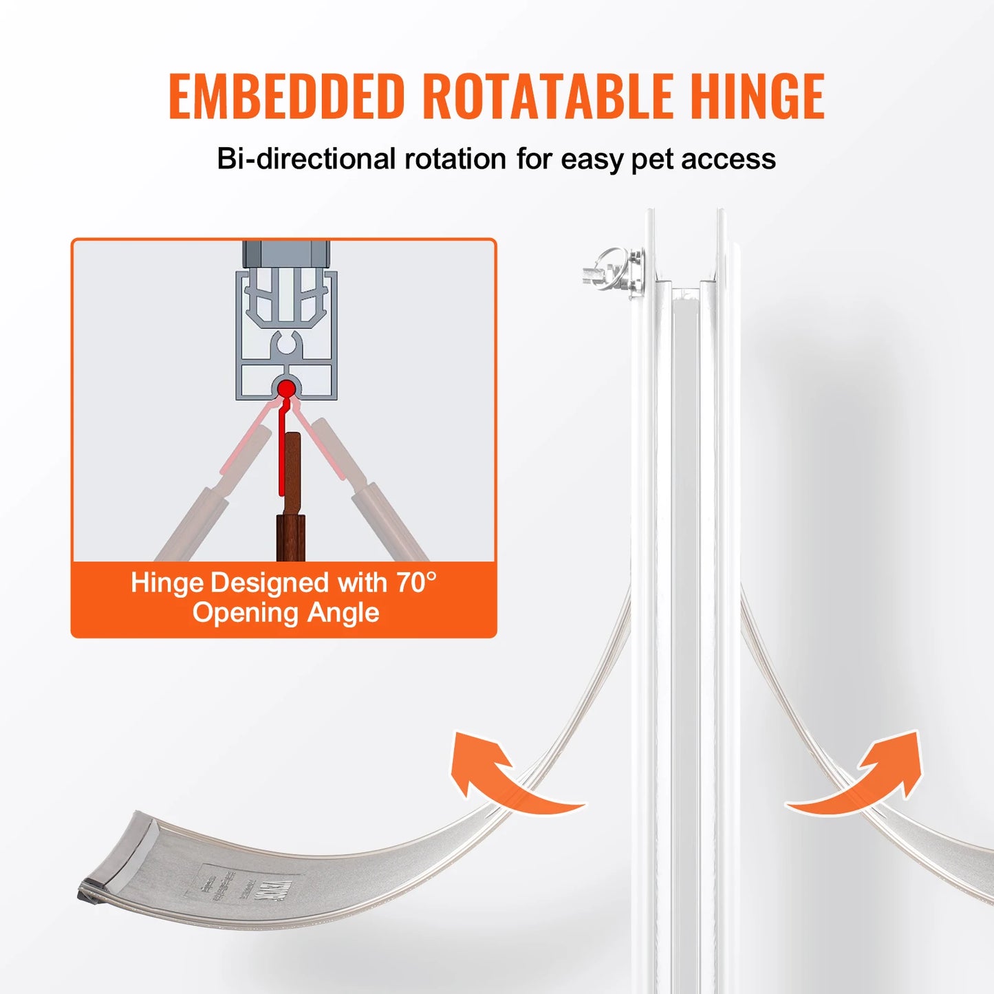 Dog Door Aluminum Frame Weatherproof Flap System With Lock