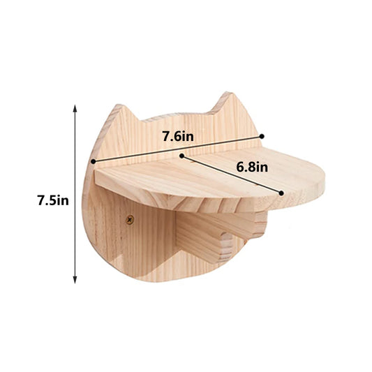PETRAVELCN Cat Moon Shaped Wall Shelf Hammock Climbing Steps