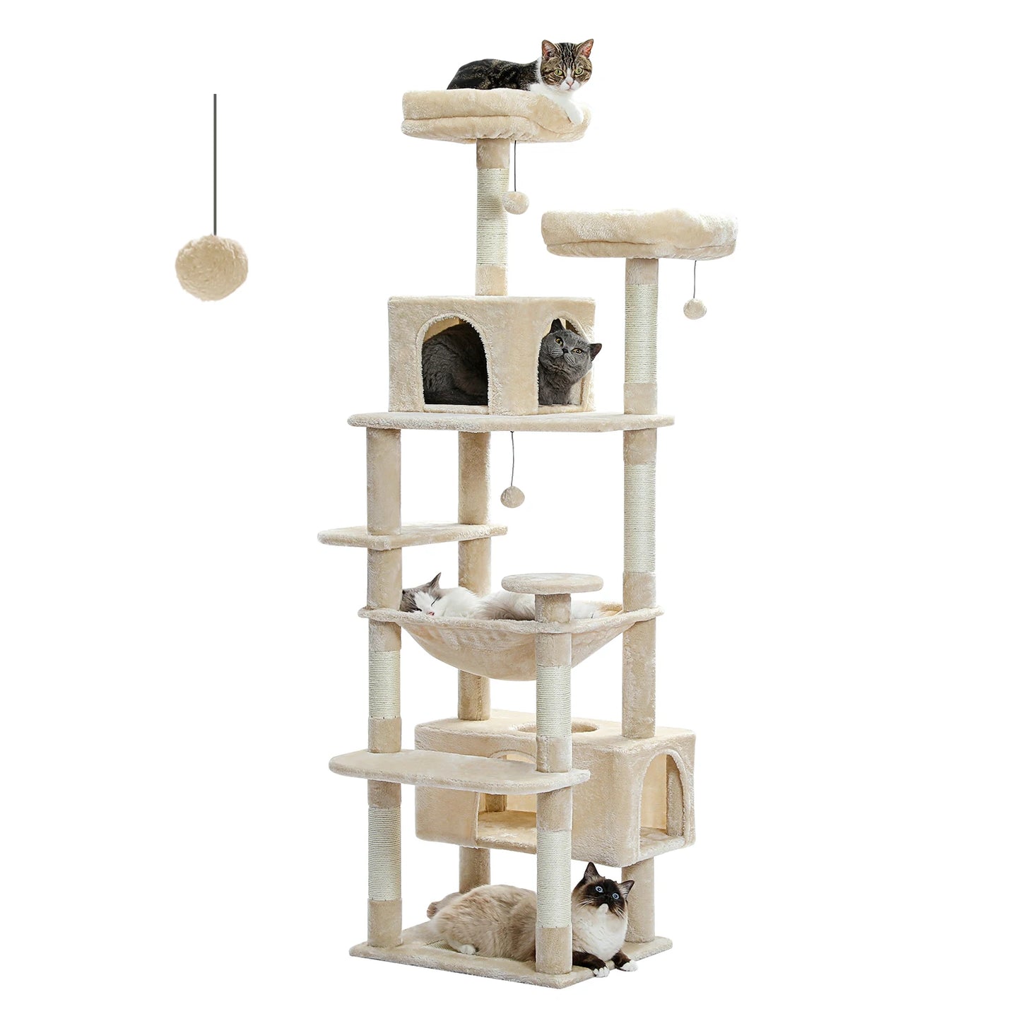 PAWZ Road Cat Tree Indoor Tower With Durable Sisal Posts