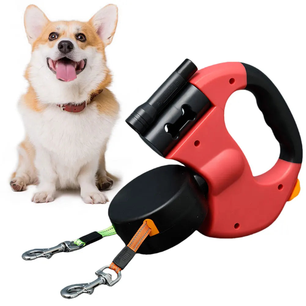 Alloet Dual Pet Leash Retractable With 360 Degree Swivel