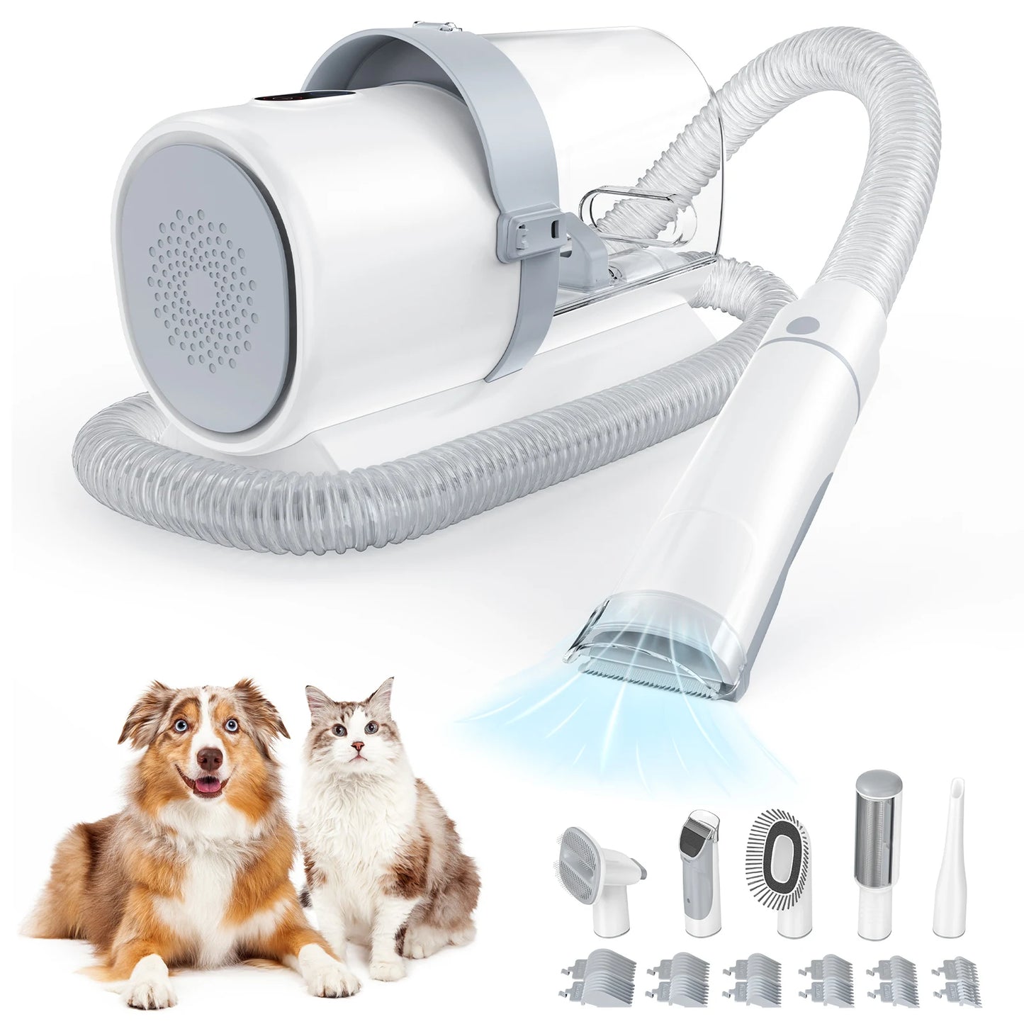 Professional Pet Grooming Vacuum Kit With Cordless Low Noise Clippers
