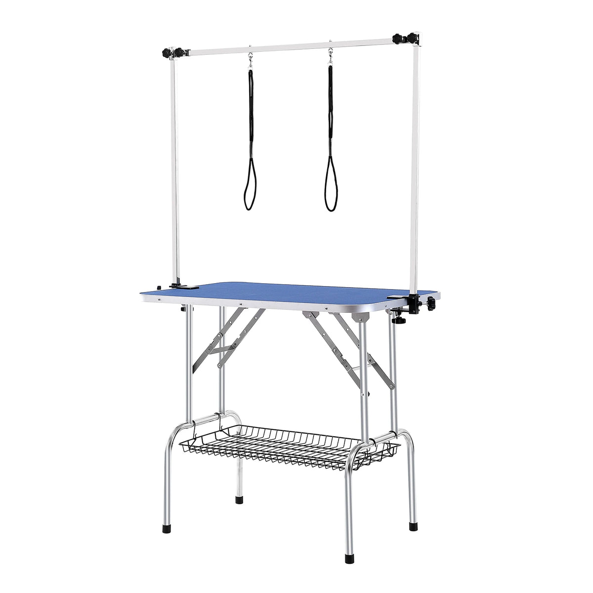 SucceBuy Foldable Dog Grooming Table With Adjustable Arms