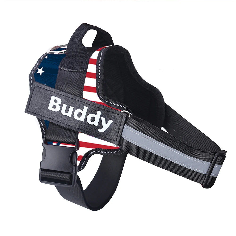 Bolux Personalized No Pull Reflective Dog Harness Vest