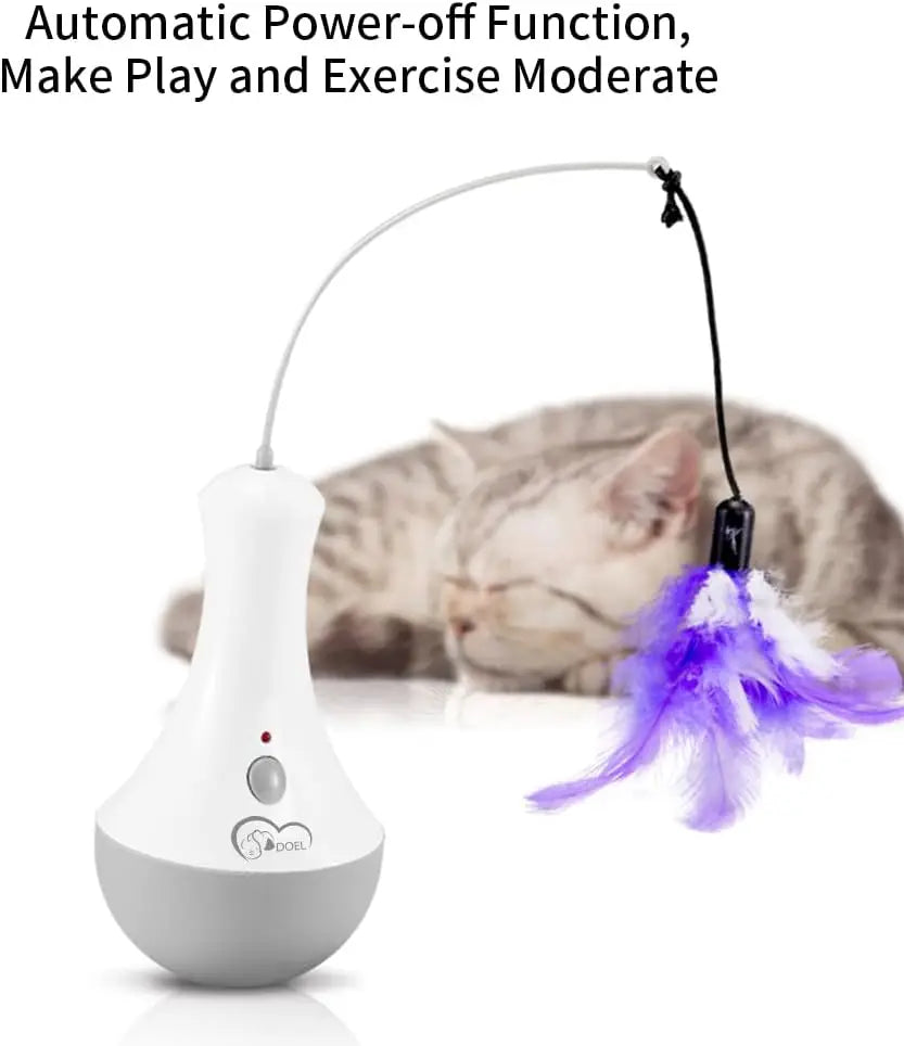Cat Interactive Feather Teaser Toy For Kittens Indoor Play