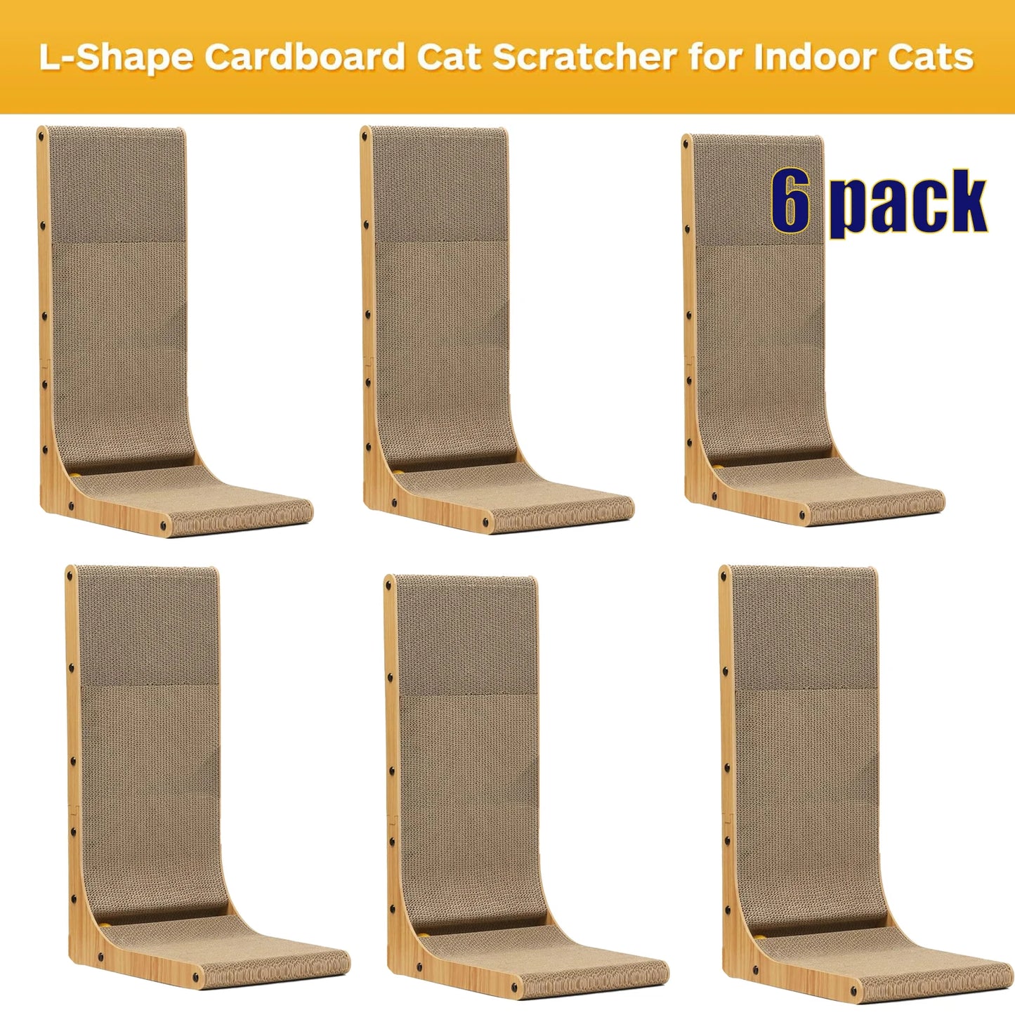 NONECN L Shape Cat Scratch Pad For Indoor Cats Durable