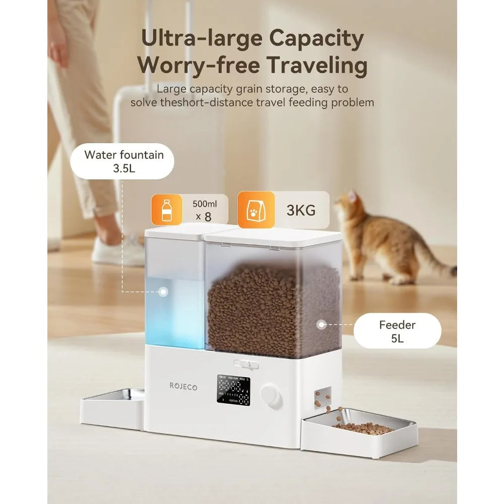 Two In One Automatic Pet Feeder And Water Dispenser