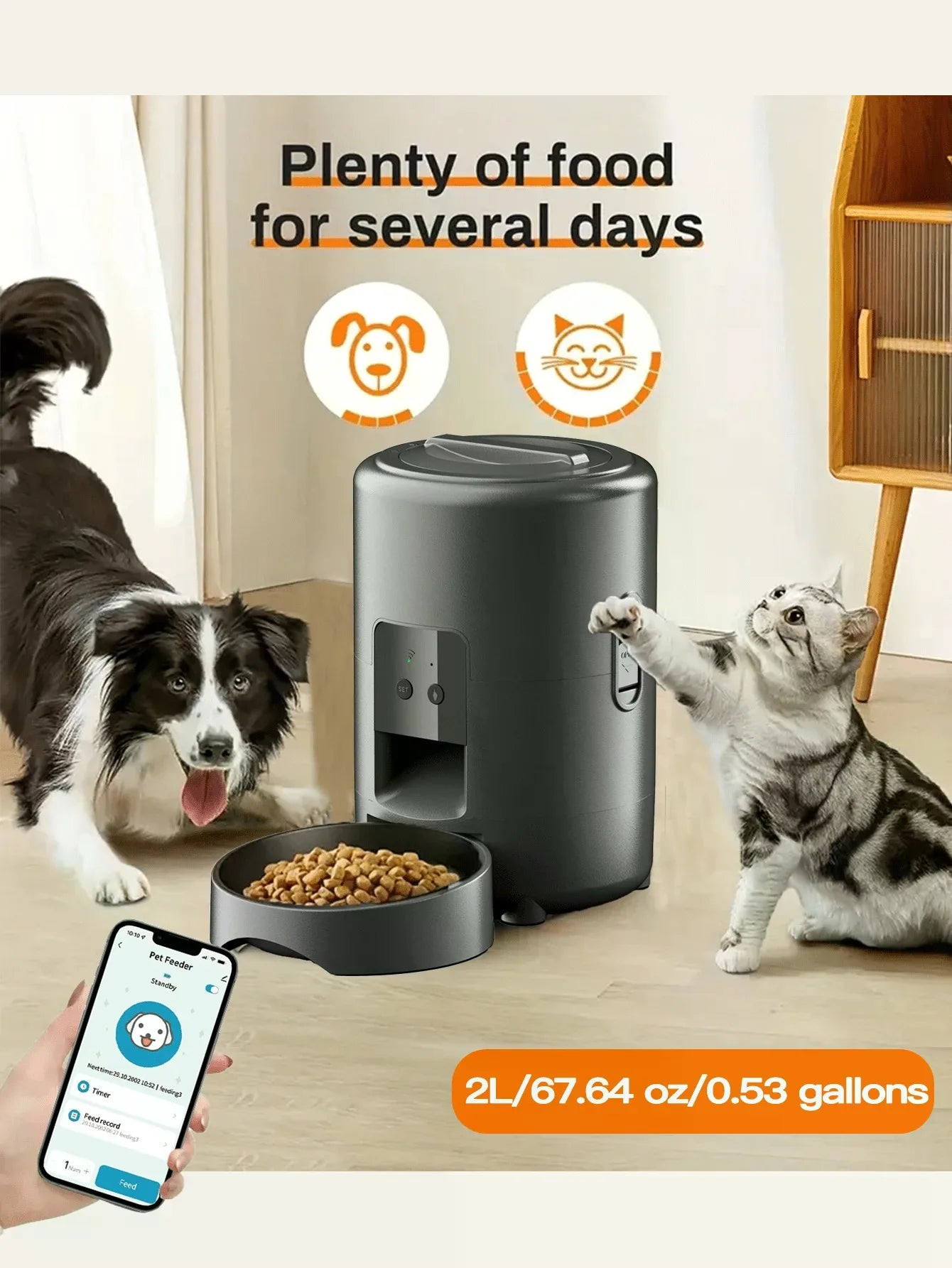 Automatic Cat And Dog Feeder With App Control And WiFi