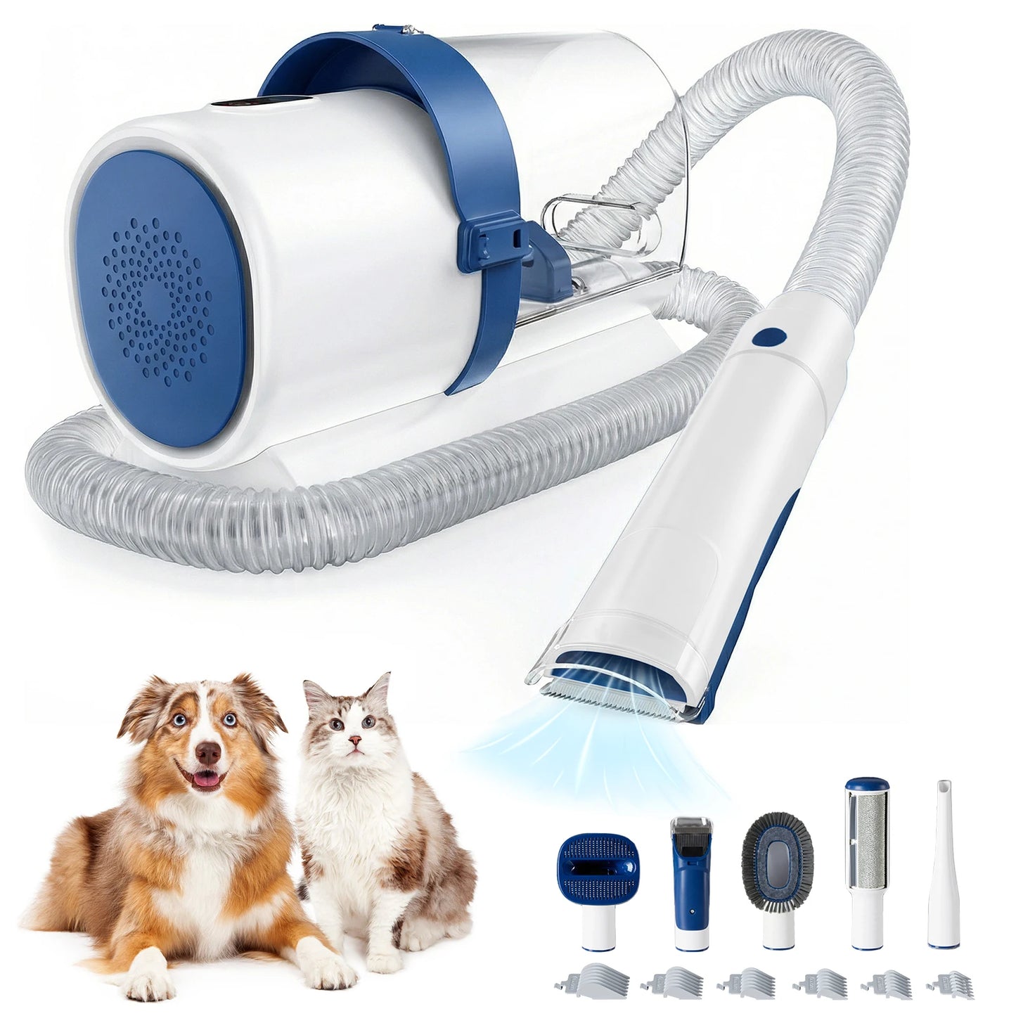 Professional Pet Grooming Vacuum Kit With Cordless Low Noise Clippers