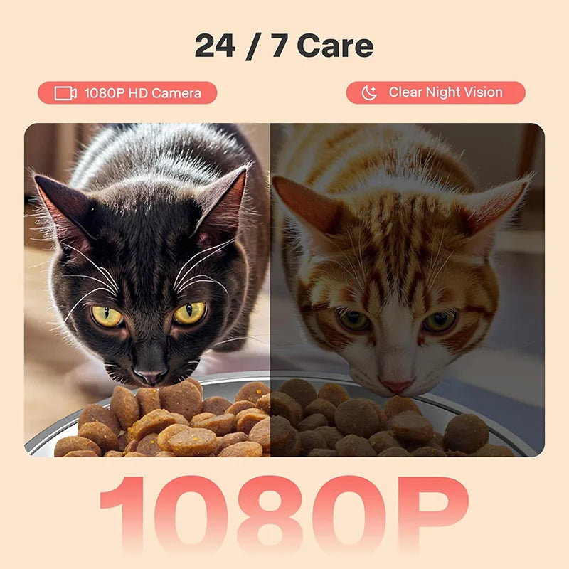 Nityers Smart Pet Feeder With HD Camera And Tuya App