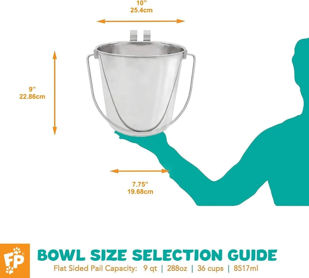 XMSJ Stainless Steel Pet Water and Food Bowl with Hooks