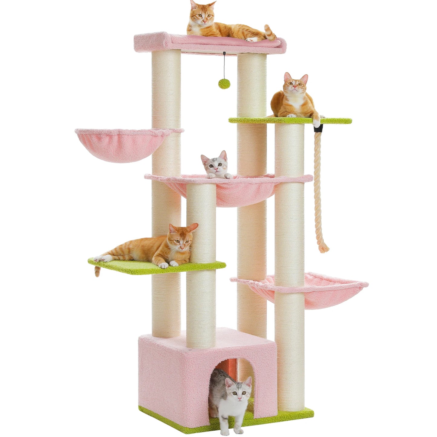 PAWZ Road Cat Tree Tower With Multiple Levels And Hammock