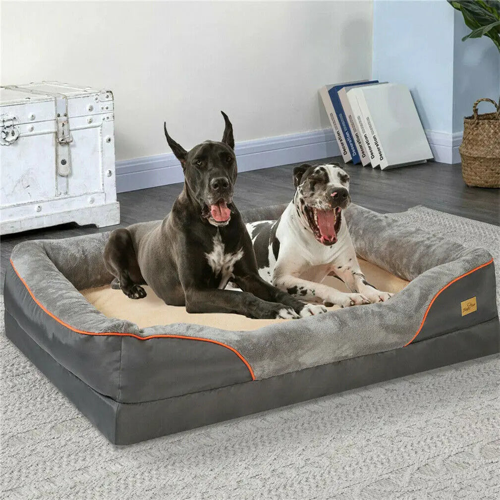 BORWART Orthopedic Memory Foam Dog Bed Sofa Cushion With Removable Cover