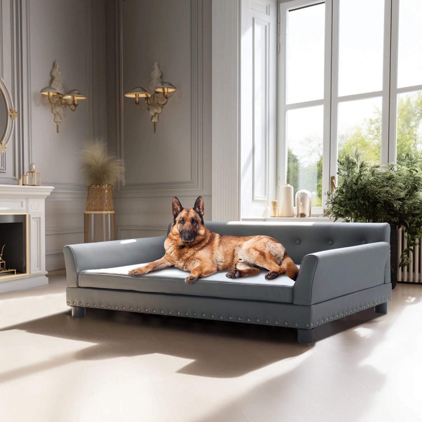 BINGOPAW Waterproof Elevated Rectangle Dog Bed Sofa For Pets
