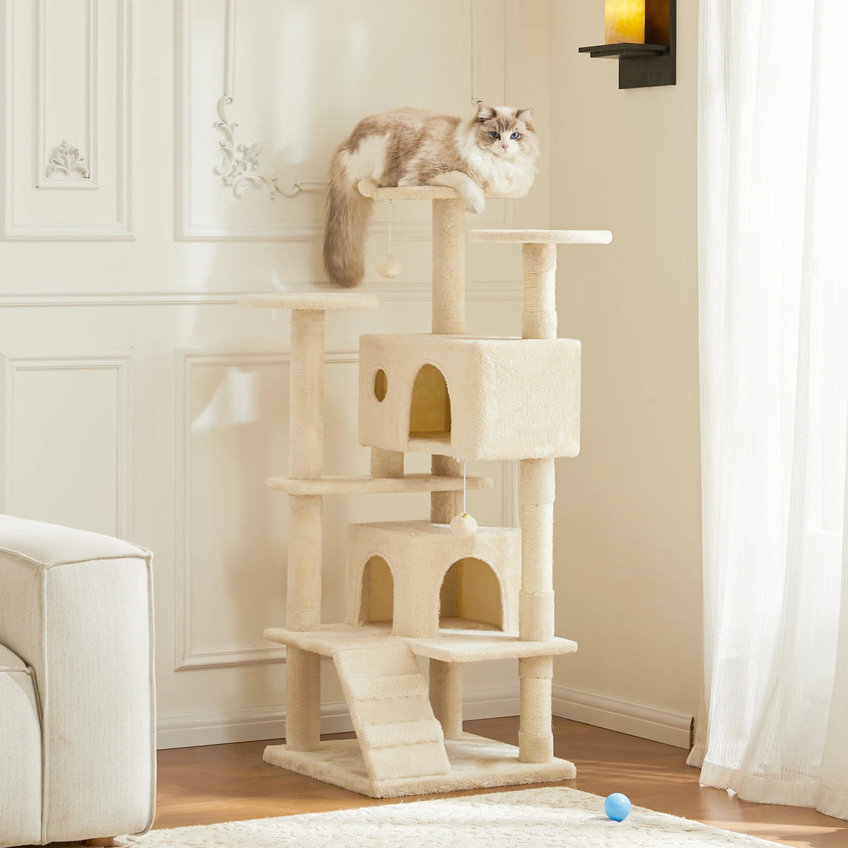 JHK Multi Level Cat Tree Tower With Scratching Post And Platforms