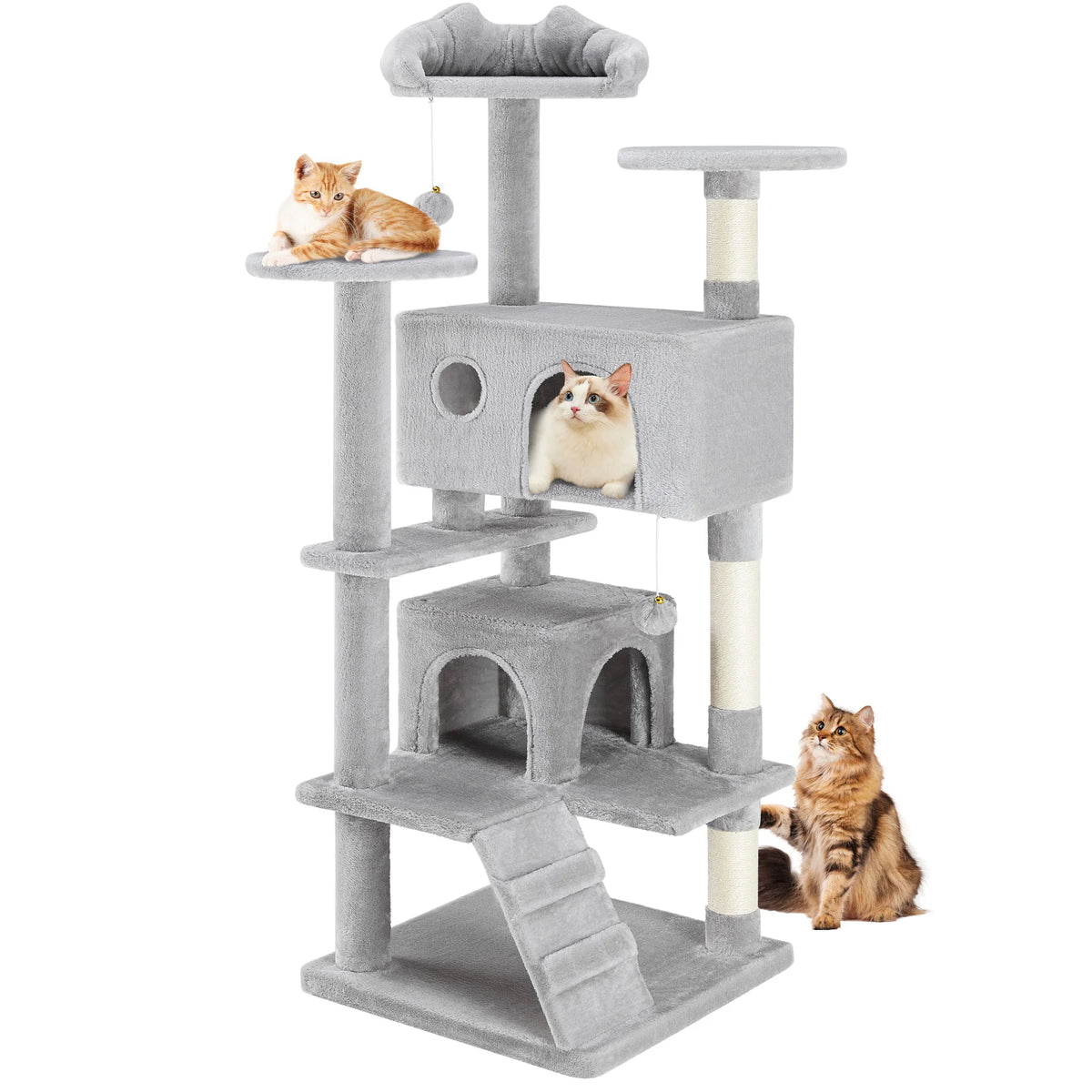 JHK Multi Level Cat Tree Tower With Scratching Post And Platforms