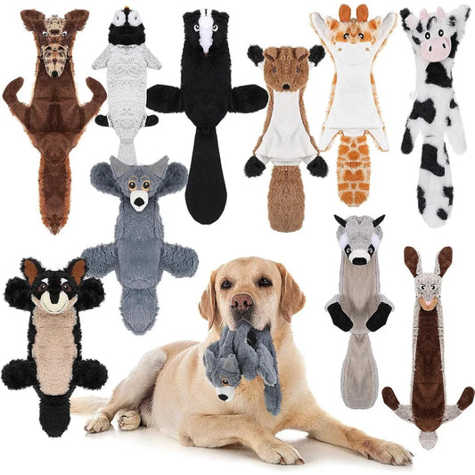 Sratte 10 Pack Soft Squeaky Dog Toys No Stuffing Durable