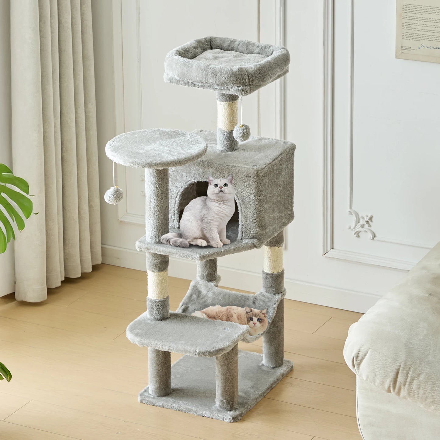 JHK Multi Cat Climbing Cat Tree Tower For Indoor Cats