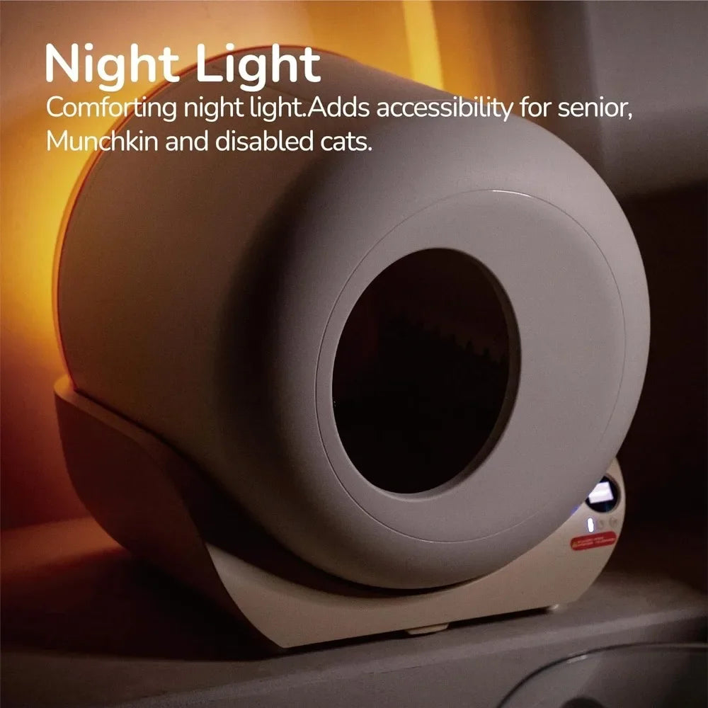 Automatic Self Cleaning Cat Litter Box With App Odor Free