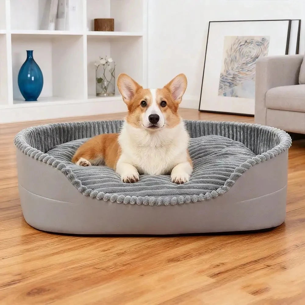 Machine Washable Soft Cozy Pet Bed For Dogs And Cats