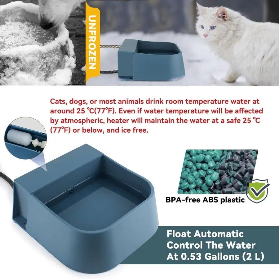 Automatic Heated Water Dispenser For Dogs And Cats Indoor Outdoor