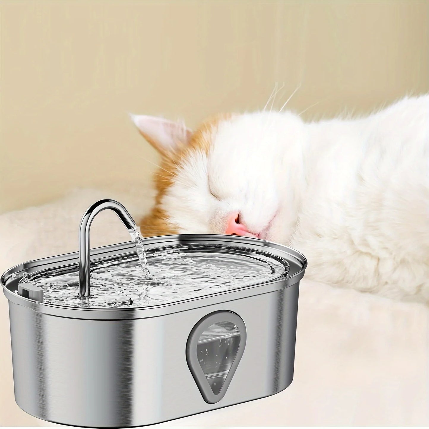 NPET Automatic Cat Water Fountain Stainless Steel