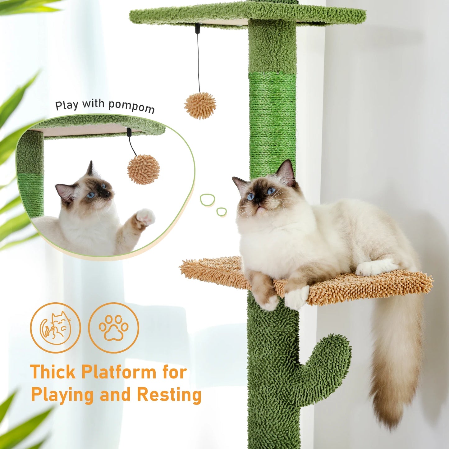 PAWZ Road 5-Tier Cat Tree With Scratching Post Hammock