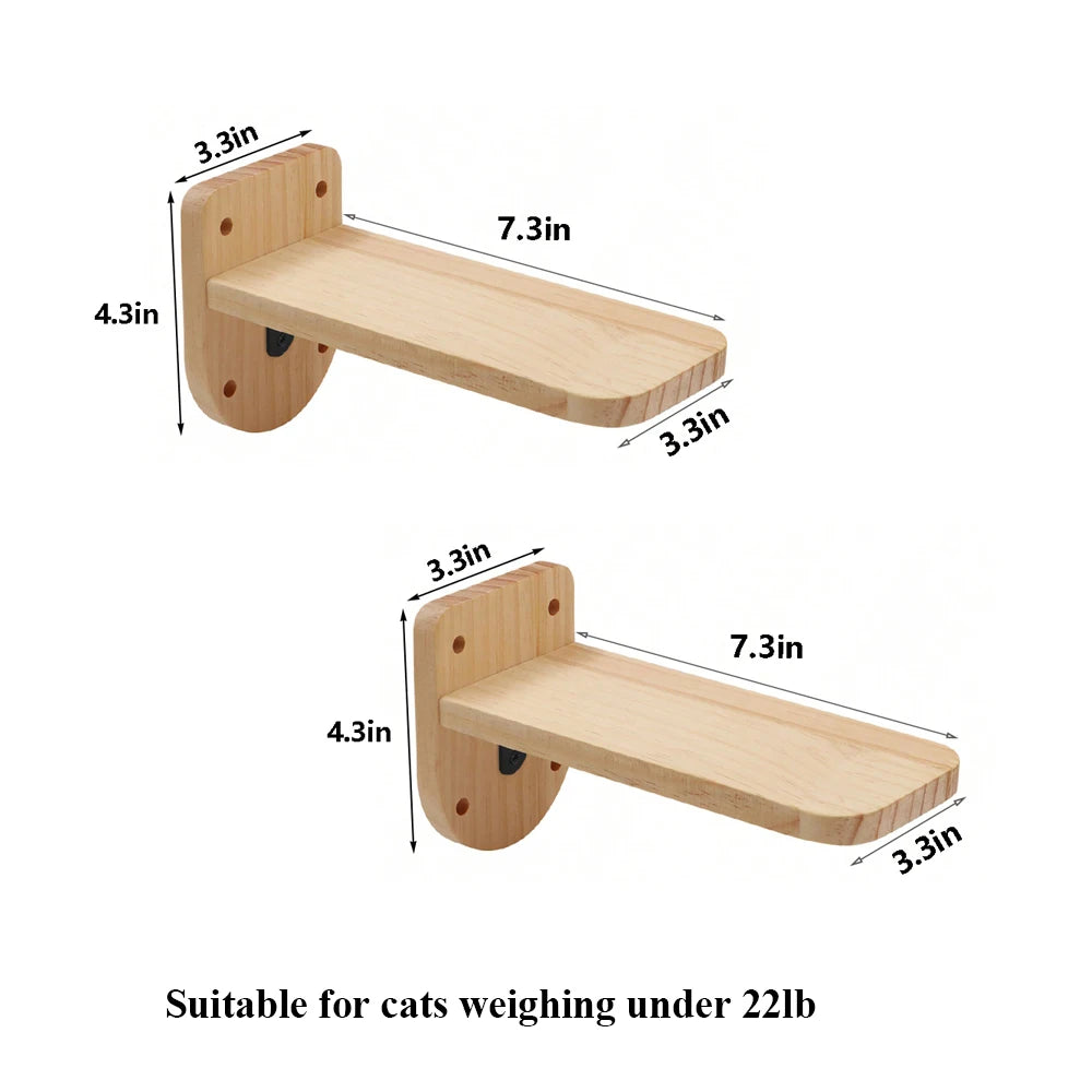 PETRAVELCN Cat Moon Shaped Wall Shelf Hammock Climbing Steps