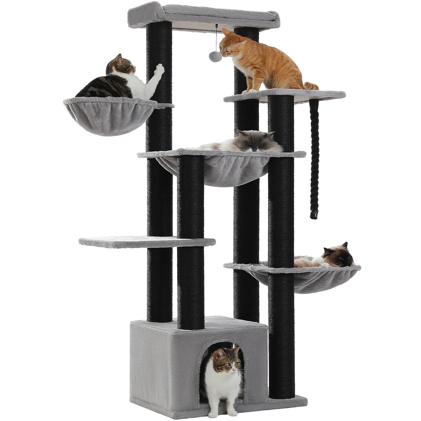 PAWZ Road Cat Tree Tower With Multiple Levels And Hammock