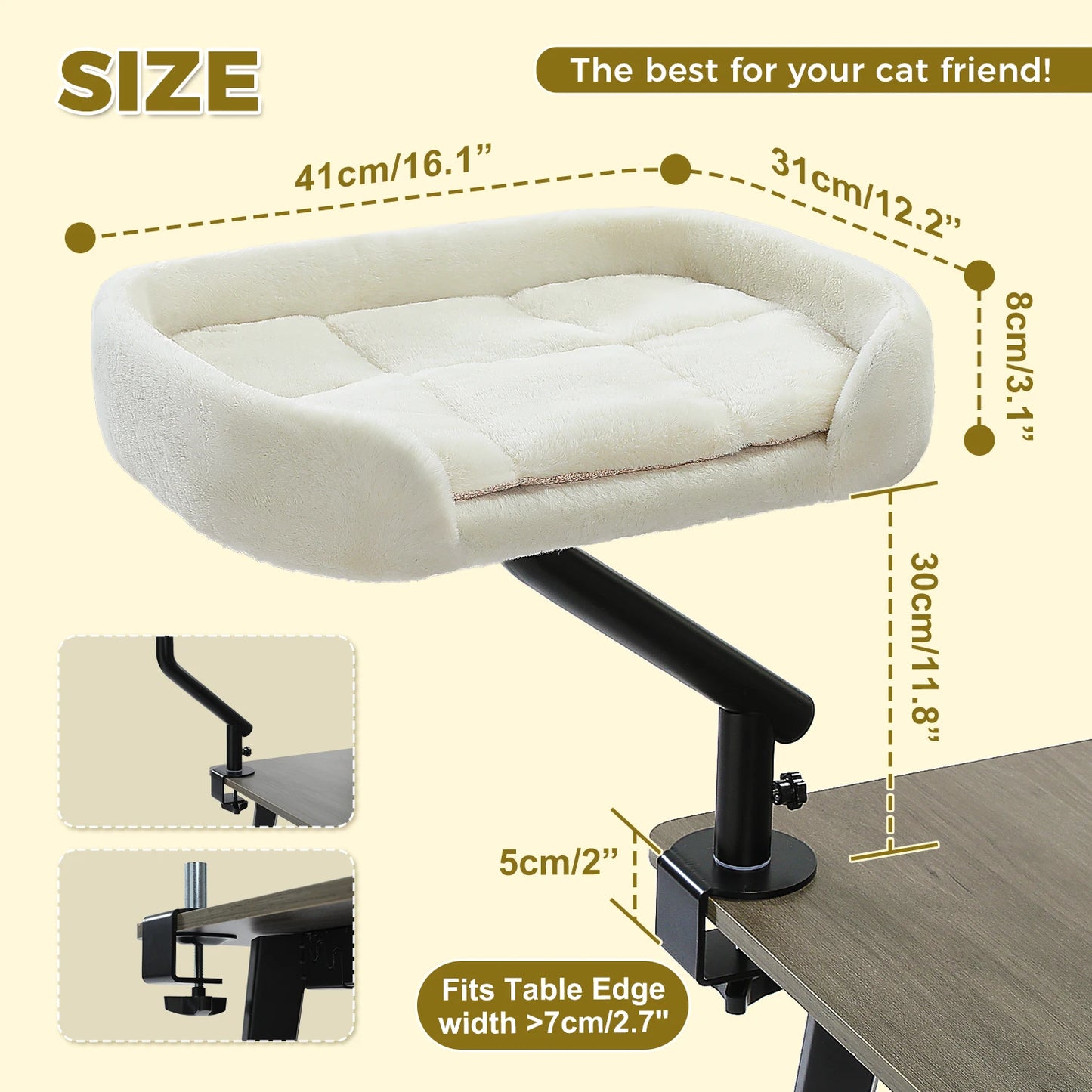 PAWZ Road Cat Desk Bed 360 Rotatable Cat Bed Stand