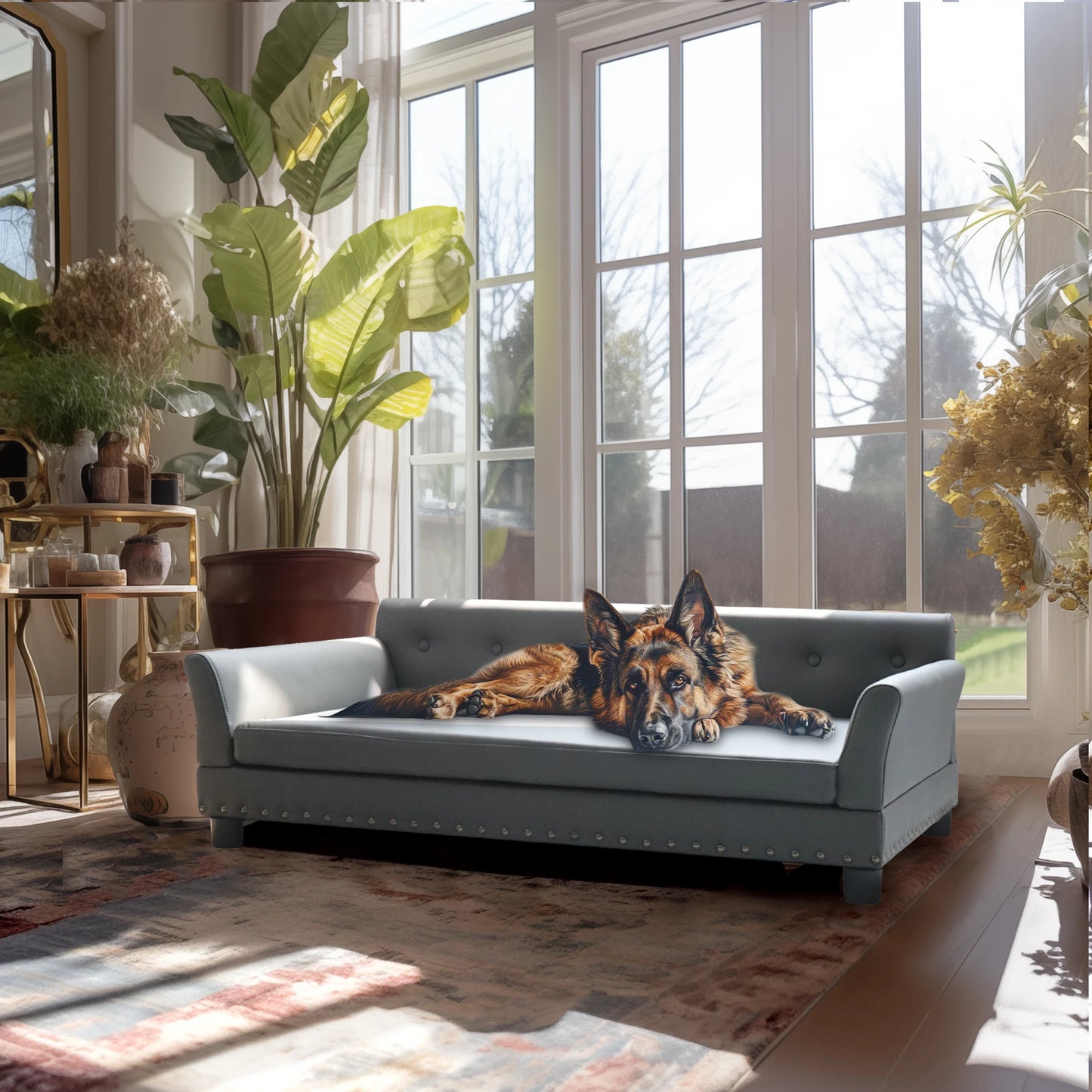 BINGOPAW Waterproof Elevated Rectangle Dog Bed Sofa For Pets