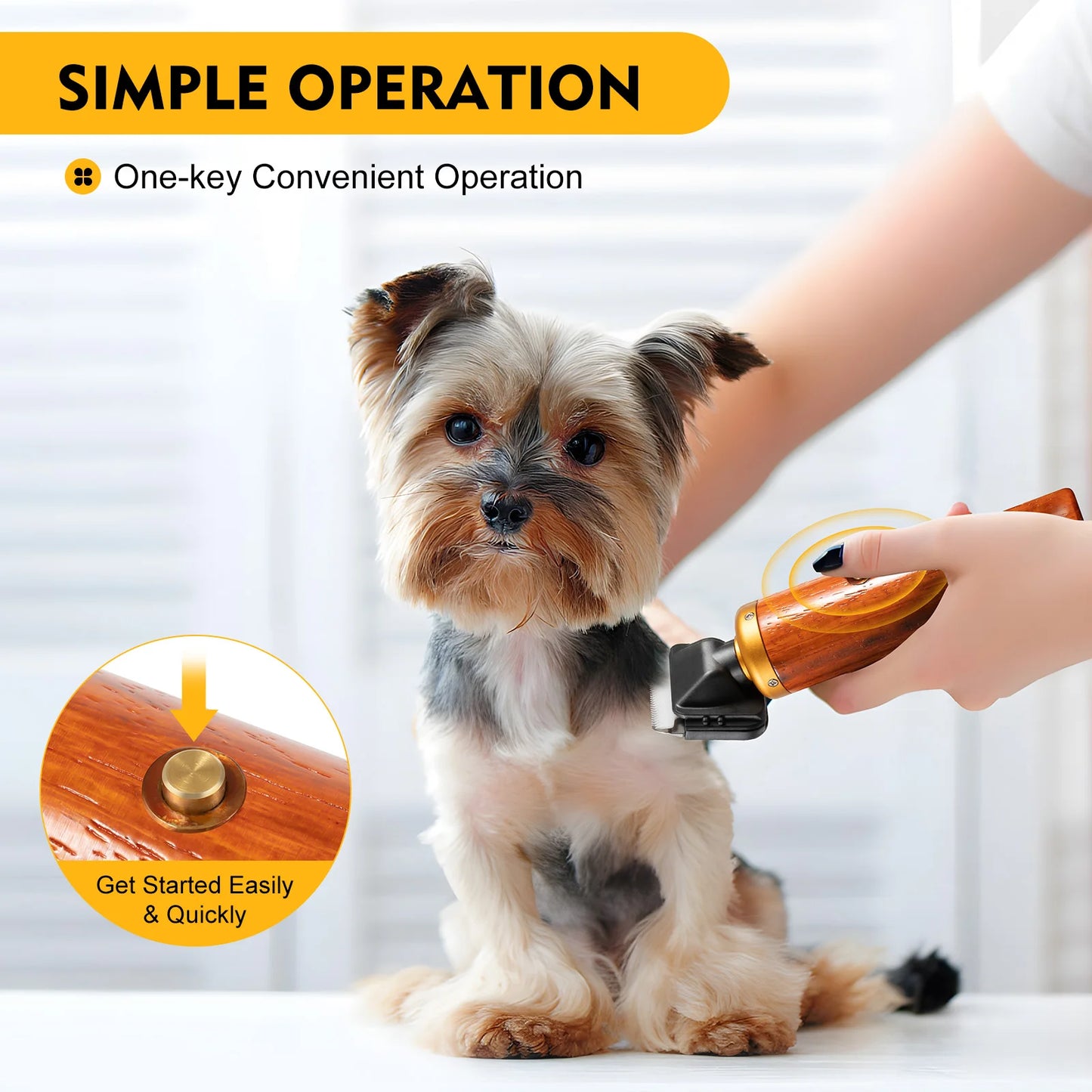 Bymaocar Electric Pet Clipper 55W Professional Corded Animal Shears