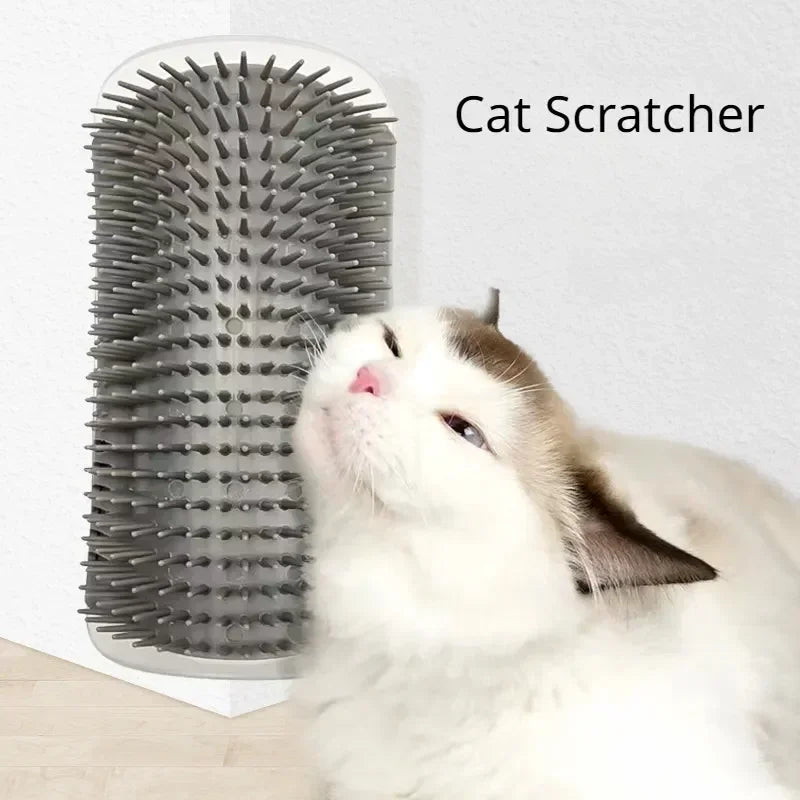 Cat Scratcher Massage Comb Corner Scratching Brush With Catnip Grooming