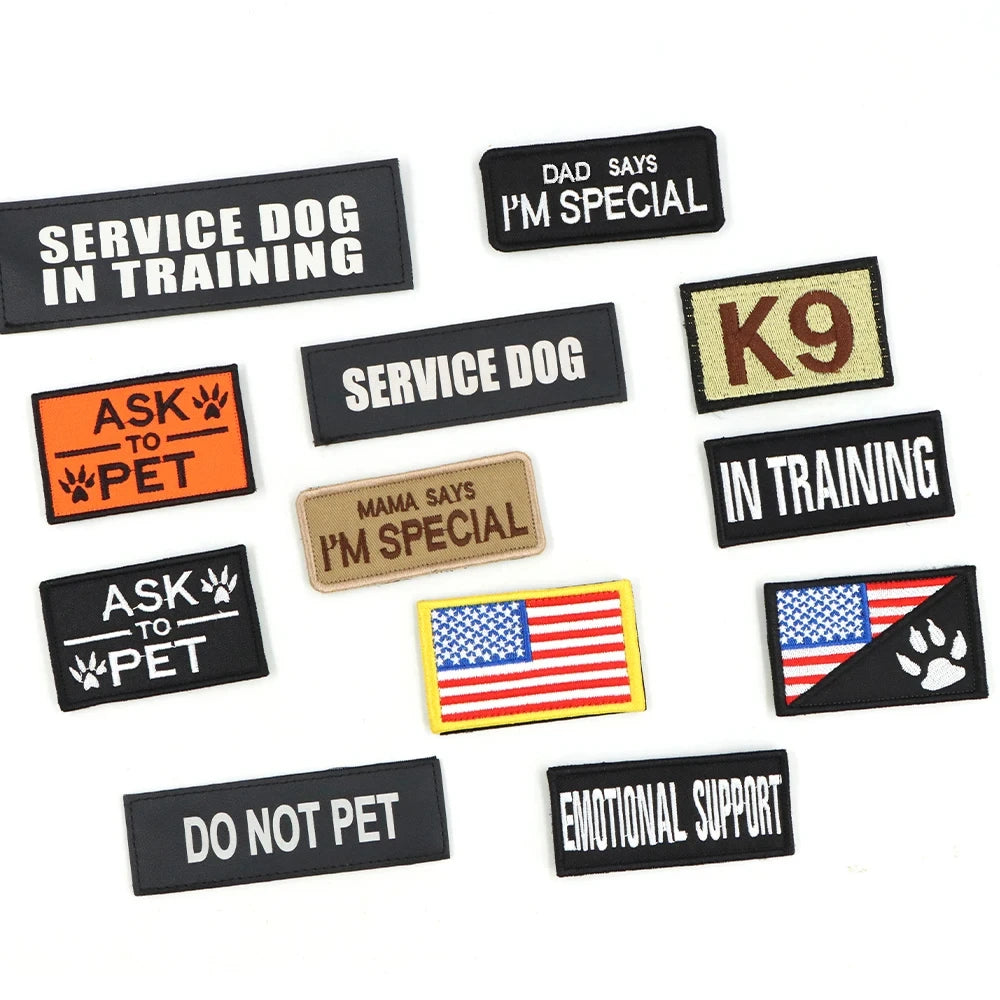 Tactical Military Dog Harness Vest With Leash And Training Patches