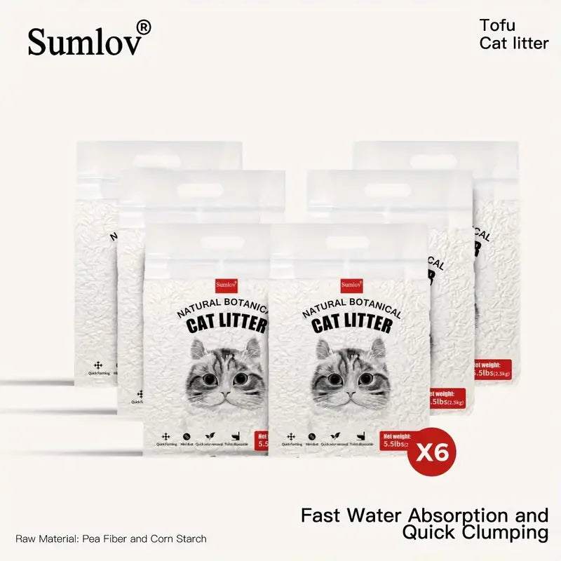 Sumlov Tofu Cat Litter Natural Botanical Flushable Odor Control