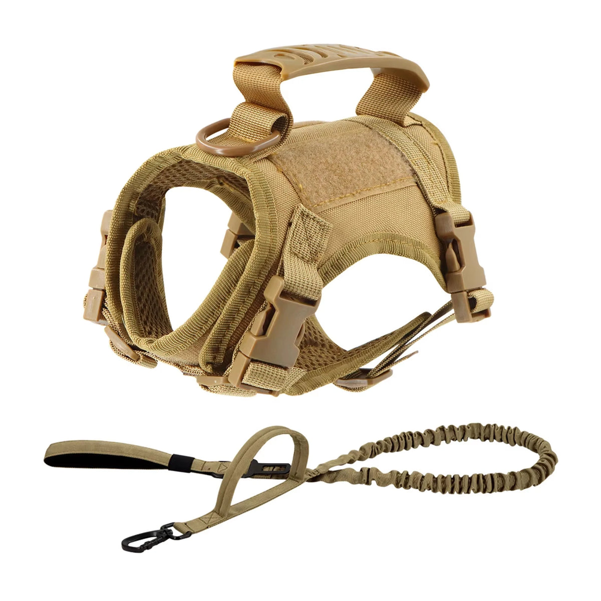 PETRAVEL Tactical Puppy Harness And Leash Set For Small Dogs
