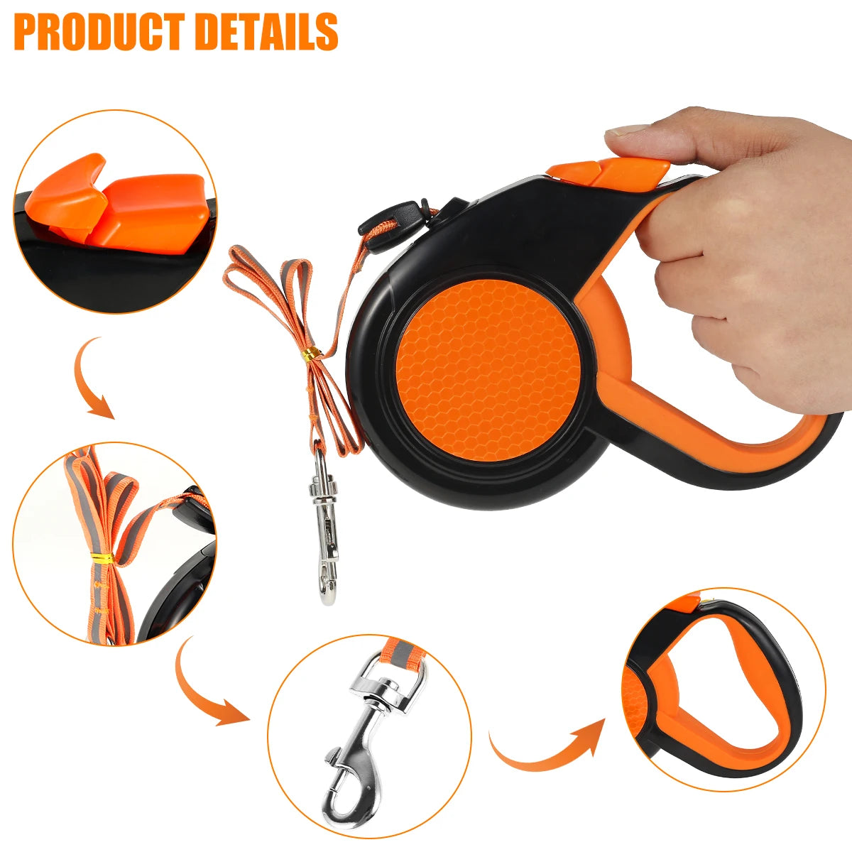 Willstar Retractable Dog Leash Heavy Duty Reflective Tape Non Slip