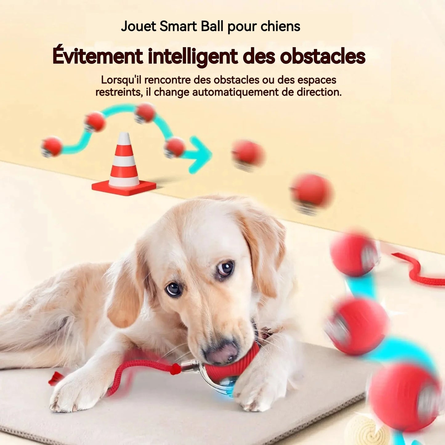 Automatic Rolling Dog Interactive Ball Toy Rechargeable