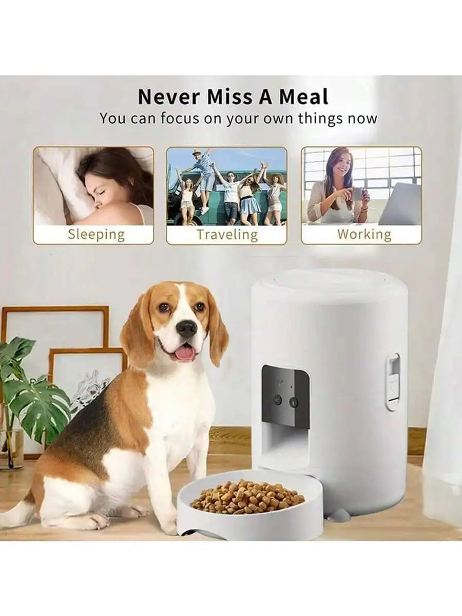 Smart Pet Feeder With App Control For Cats And Dogs