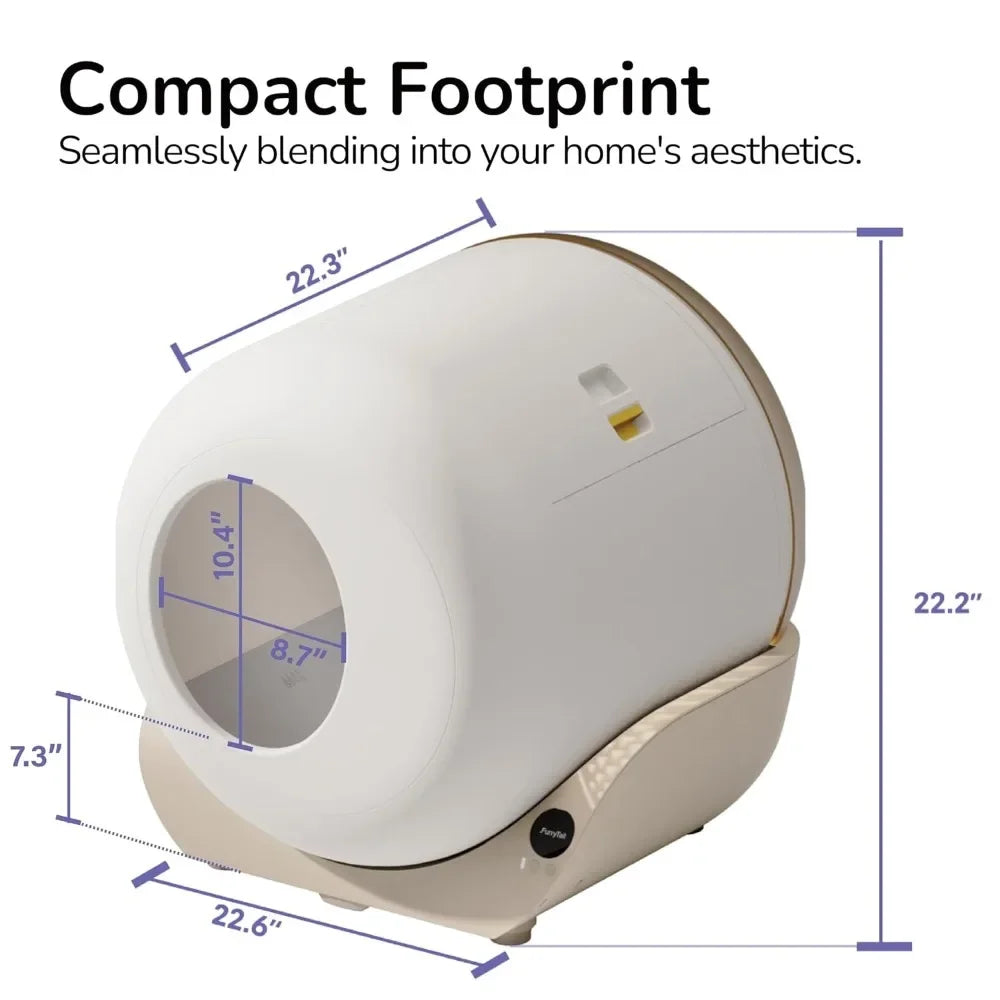 Automatic Self Cleaning Cat Litter Box With App Odor Free