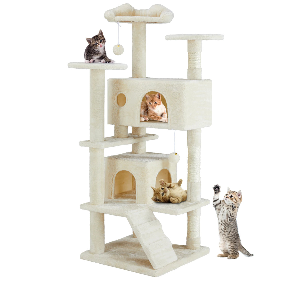 JHK Multi Level Cat Tree Tower With Scratching Post And Platforms