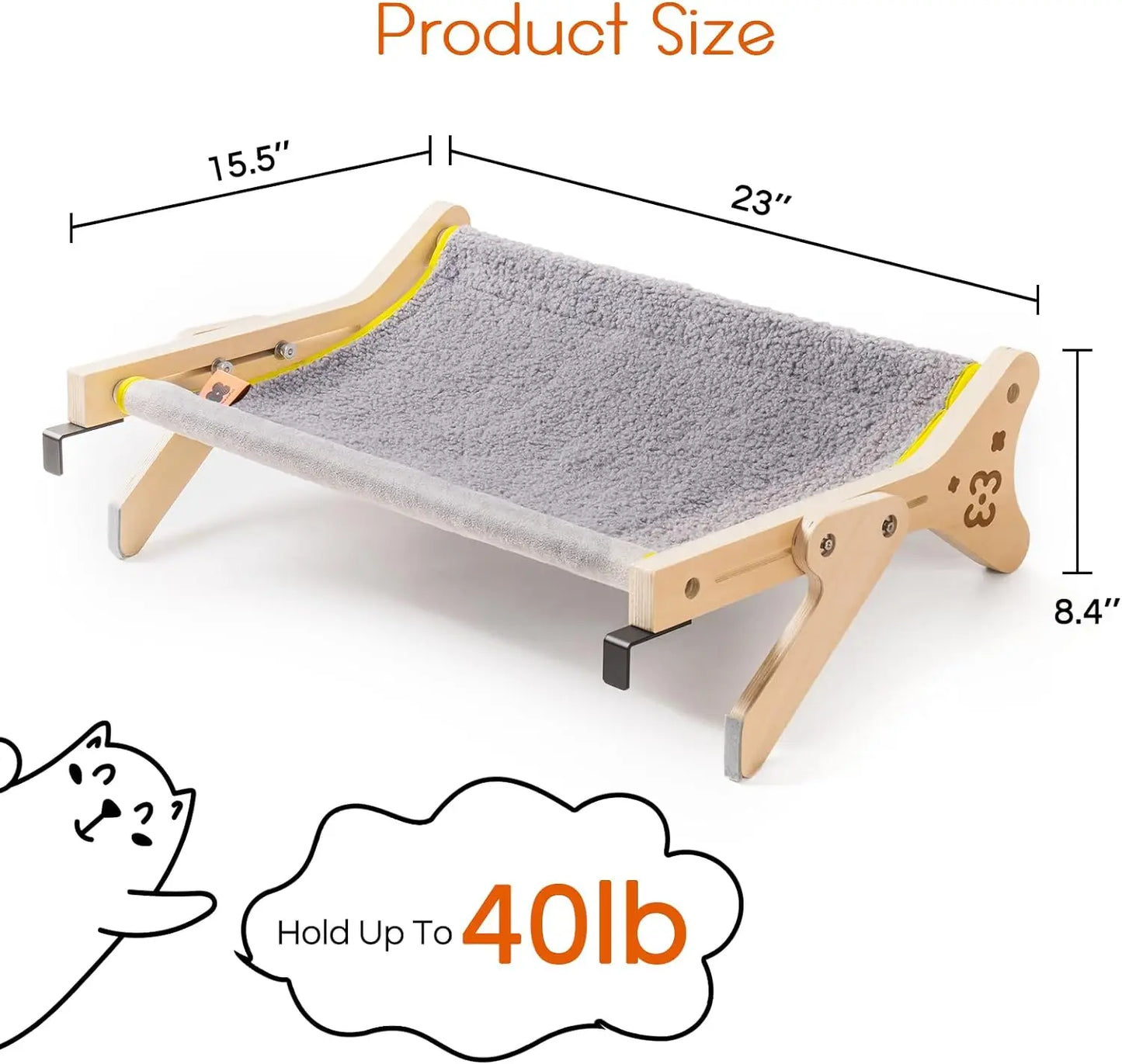MEWOOFUN 2 In 1 Cat Windowpane Perch Bed Indoor Cats