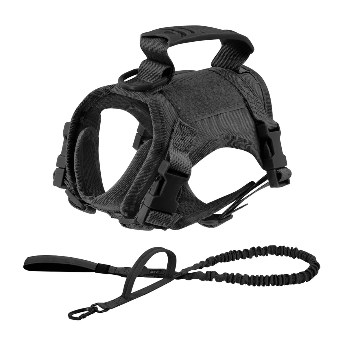 PETRAVEL Tactical Puppy Harness And Leash Set For Small Dogs