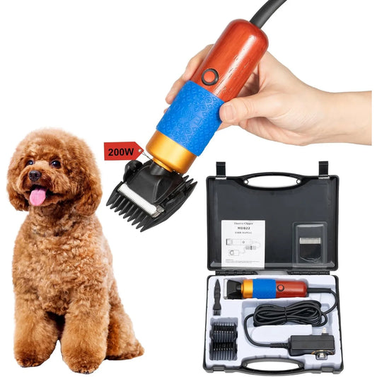 Bymaocar 200W Electric Pet Clippers Kit Low Noise Grooming for Dogs and Cats