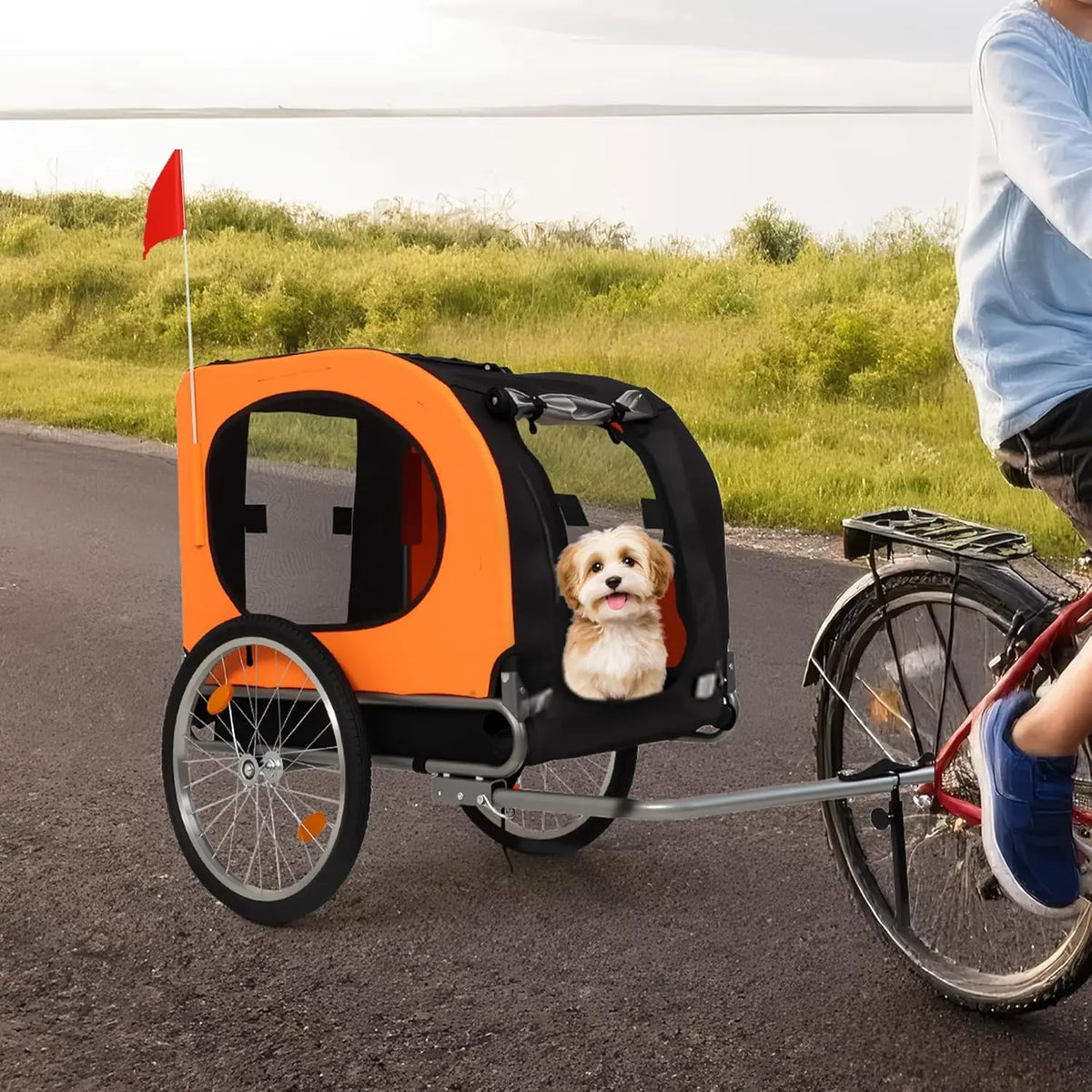 TWISTER CK Foldable Dog Bike Trailer Pet Bicycle Carrier