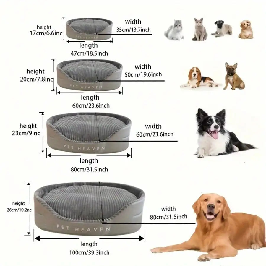 Machine Washable Soft Cozy Pet Bed For Dogs And Cats