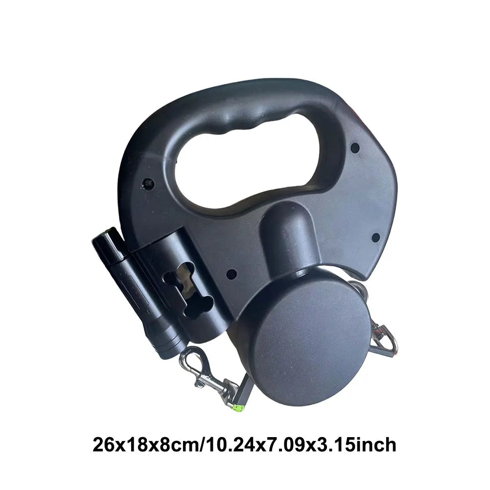 Alloet Double Headed Retractable Dog Leash With 360 Degree Swivel