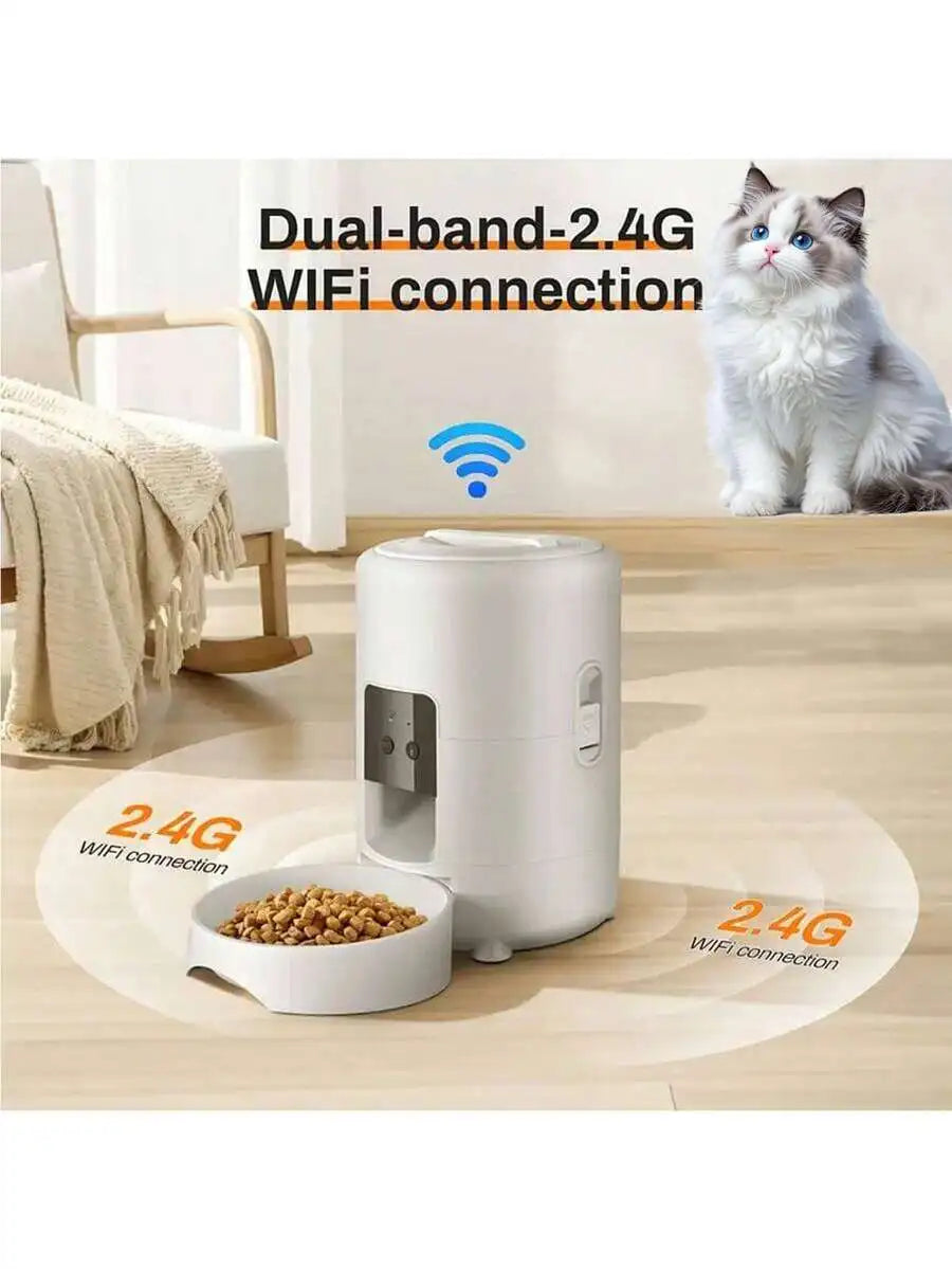 Smart Pet Feeder With App Control For Cats And Dogs