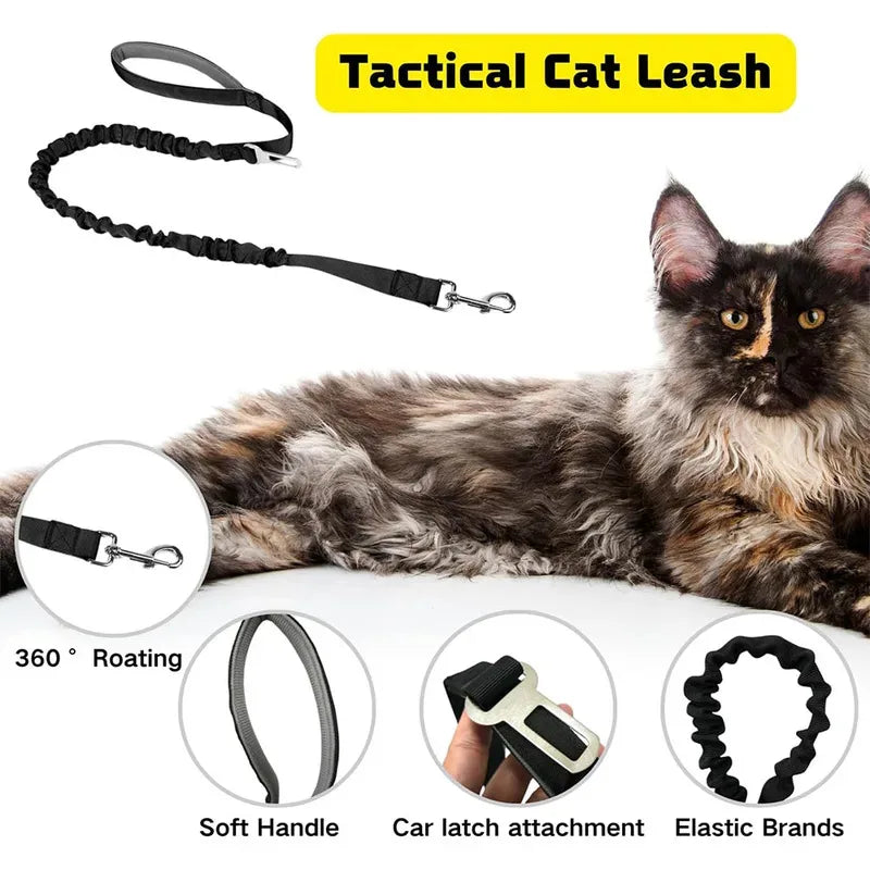 Decoration Ribbons Tactical Cat Dog Harness Leash Soft Mesh Vest